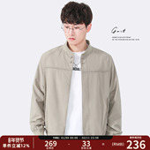 春秋新款 GWIT Pertex暗格纹肌理 宽松上衣潮流立领休闲夹克外套男