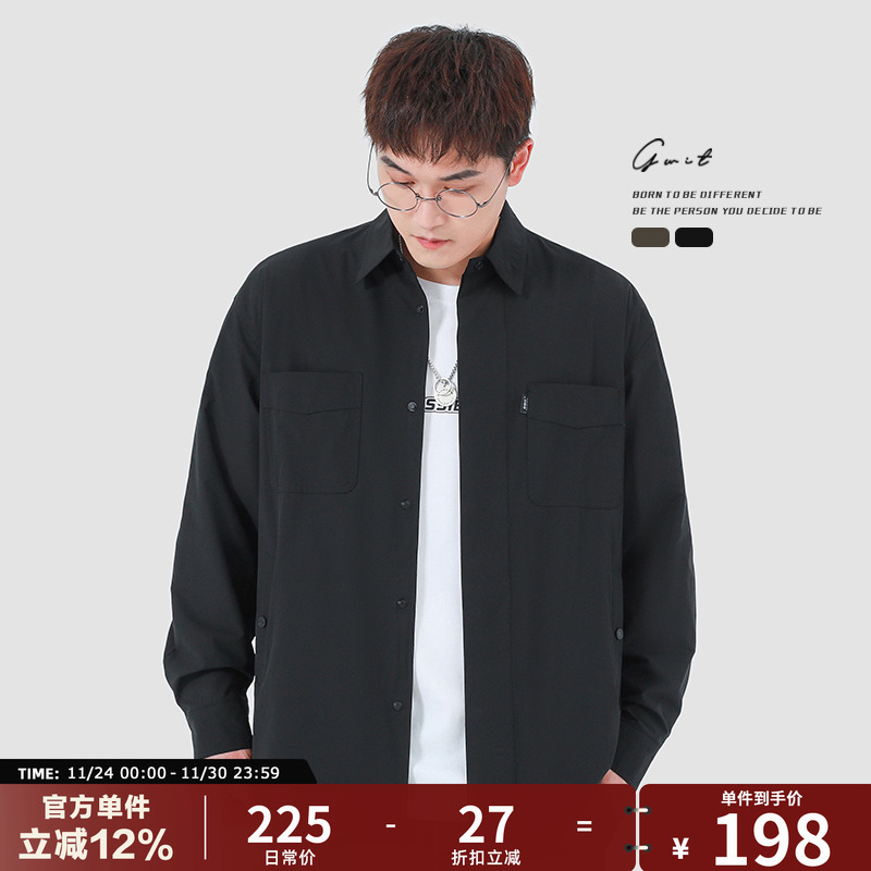 GWIT翻领长袖机能衬衫外套