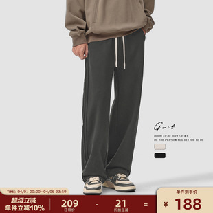 毛边设计cleanfit高街卫裤 GWIT 美式 经典 男 春秋阔腿休闲运动裤