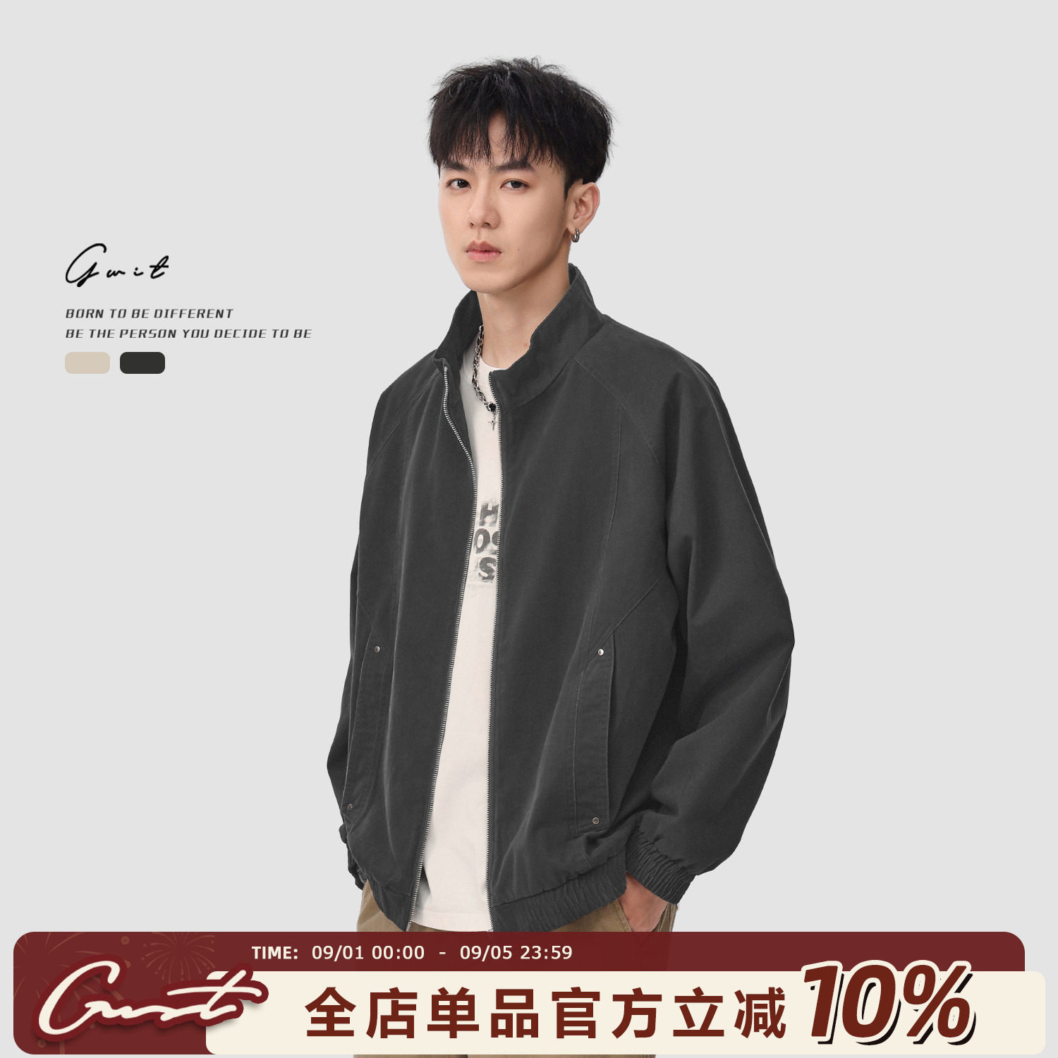 GWIT重工水洗工装外套短款夹克图片
