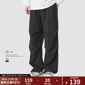 夏季 抽绳束脚休闲裤 薄款 登山户外轻薄透气伞兵裤 男 垂感美式 GWIT