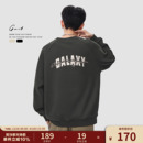 上衣套头衫 保暖打底衫 加绒加厚圆领卫衣男 重磅潮牌刺绣冬季 GWIT