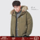 GWIT 宽松潮流外套加厚毛领连帽羽绒服男 新款 90绒Event防风 冬季