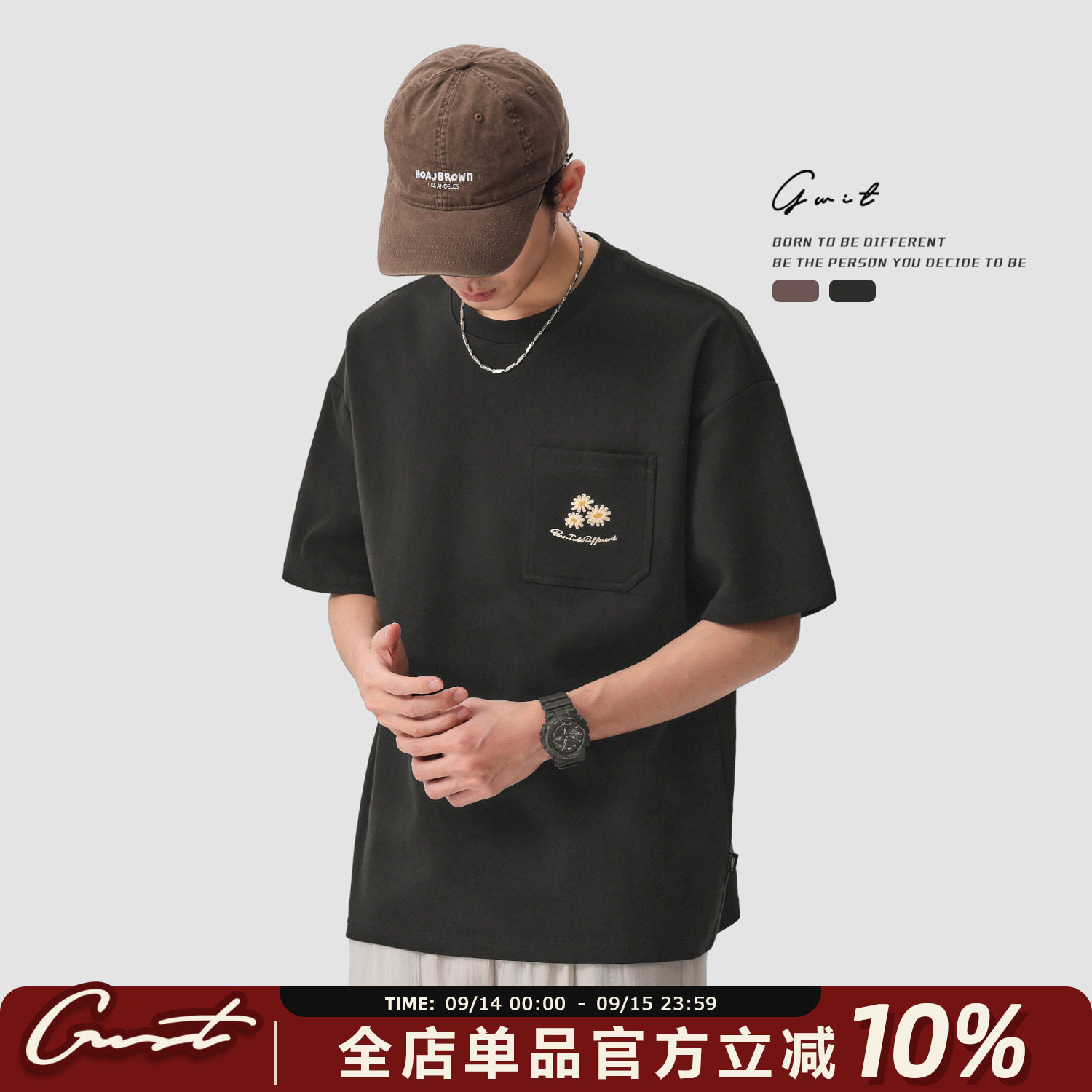 GWIT半袖夏季廓形短袖T恤图片