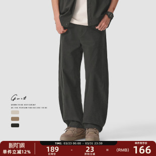 轻薄水洗棉夏季 薄款 透气休闲裤 GWIT cargo弯刀裤 工装 男美版 美式