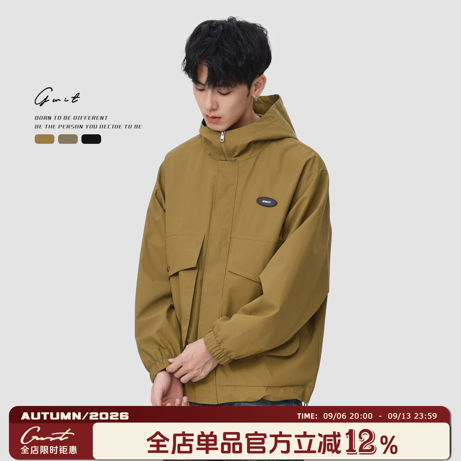 GWIT工装夹克连帽外套图片