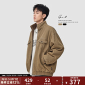 保暖棉服加厚羊羔毛工装 复古Vintage加绒夹克冬季 外套男 美式 GWIT