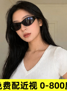 辣妹风y2k发箍近视墨镜女配度数
