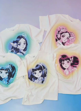 [正品清仓不退换]NewJeans快闪T 鲸短袖周边T恤小女警联名兔子