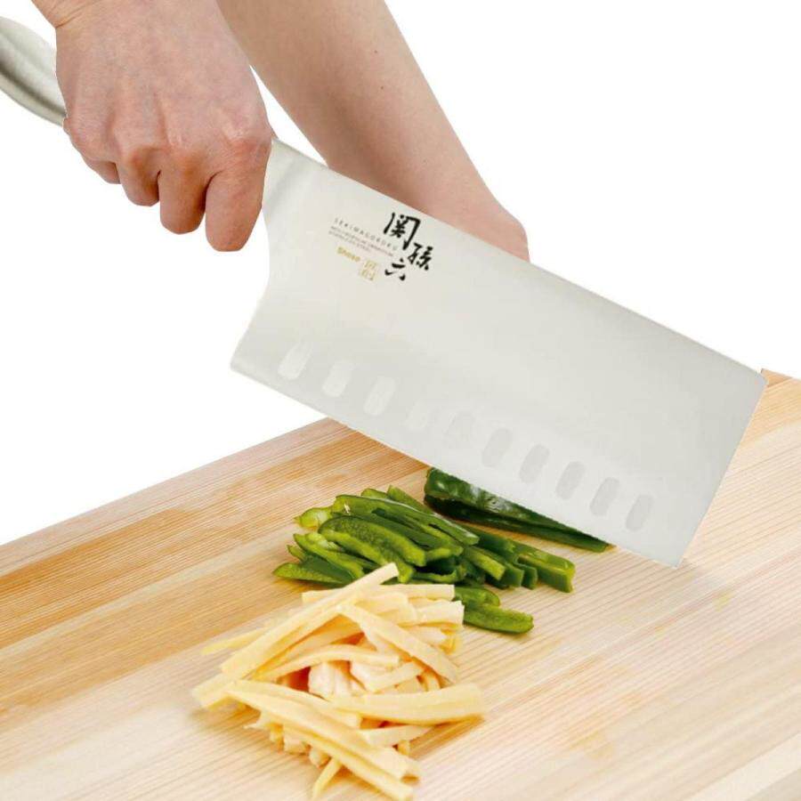 日本制造进口贝印KAI关孙六中华厨刀菜刀不锈钢轻便165mm家用菜刀