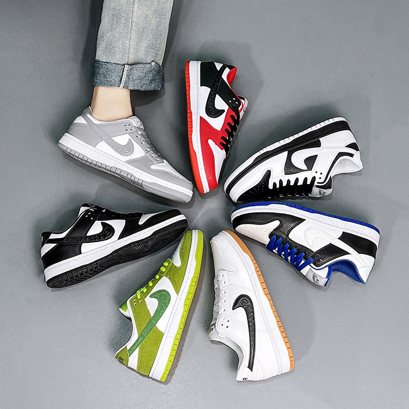 aj男鞋低帮dunk青苹果大友克洋板鞋莆田官方正品黑白熊猫aj1女鞋