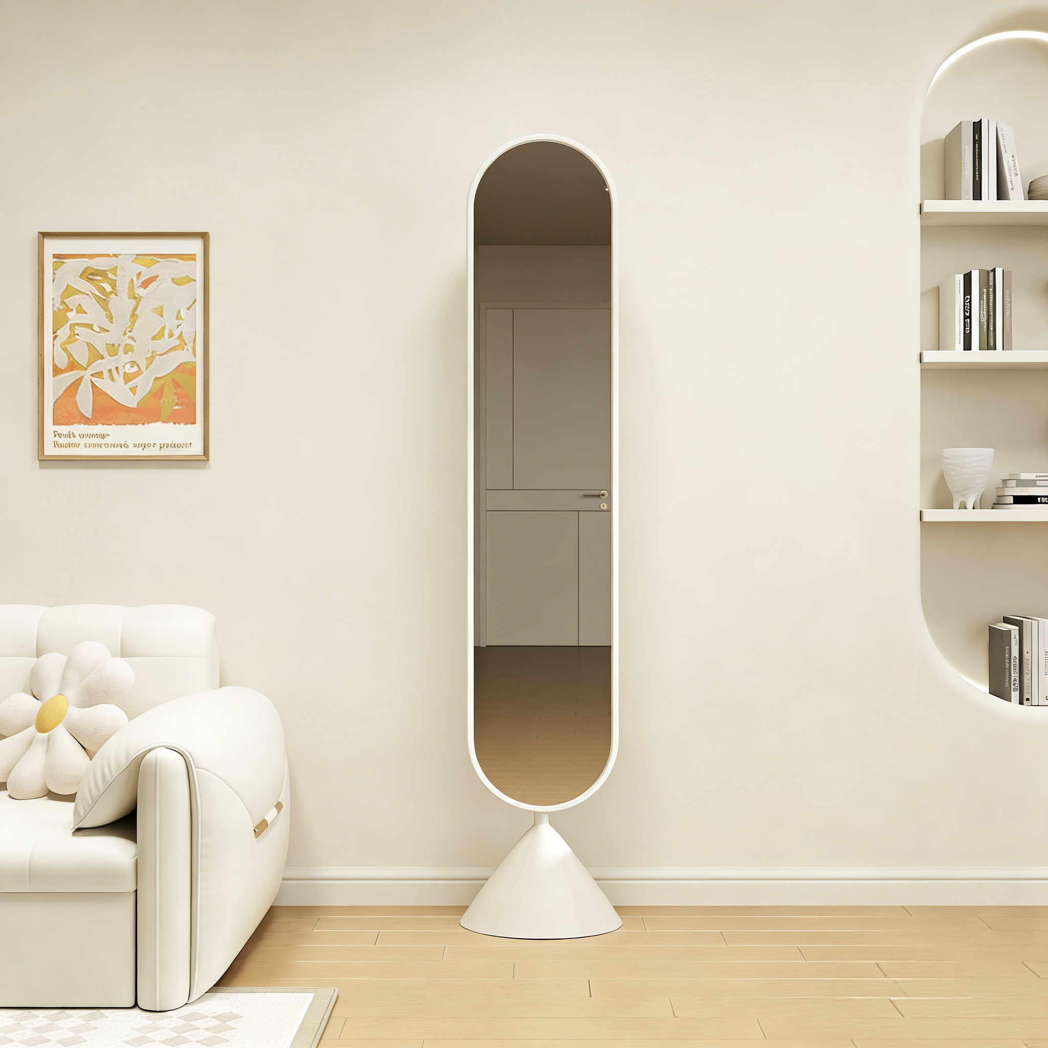 可旋转轻奢落地镜简约设计穿衣镜