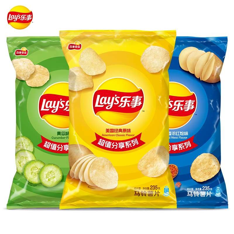 乐事整箱家庭分享装薯条