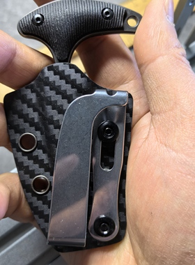 百浓PSRK 日用EDC毒龙高端定制k鞘 碳纤维纹路k板 不锈钢金属k夹