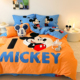 迪士尼米奇米妮全棉加厚磨毛四件套儿童公主纯棉被套床单三件套冬