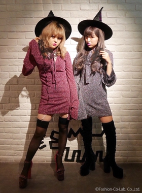 100元3件!春夏新款OS亮丝喇叭袖V领系脖带修身连衣裙