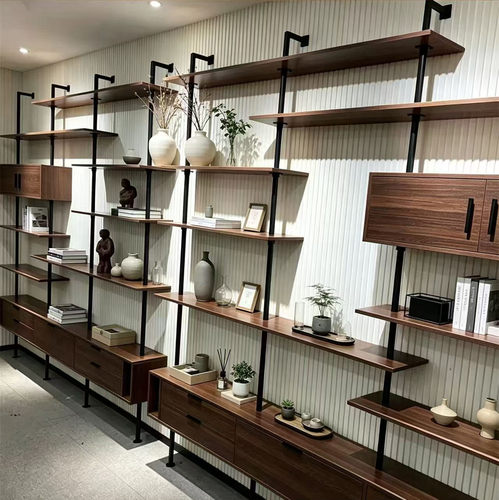 极简置物架落地酒架隔断展示架酒店隔板收纳架公司摆件架家用书架