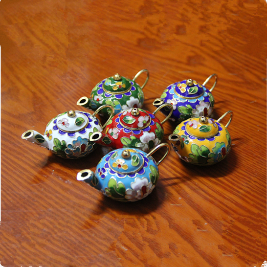 老北京老货老北京景泰蓝小壶小茶壶摆件工艺品铜胎掐丝珐琅壶摆件