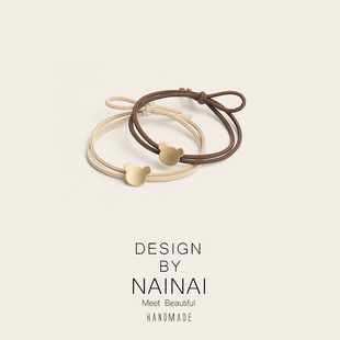 简约小兔子星星爱心头绳弹力打结发圈丸子头皮筋韩国ins头饰发饰