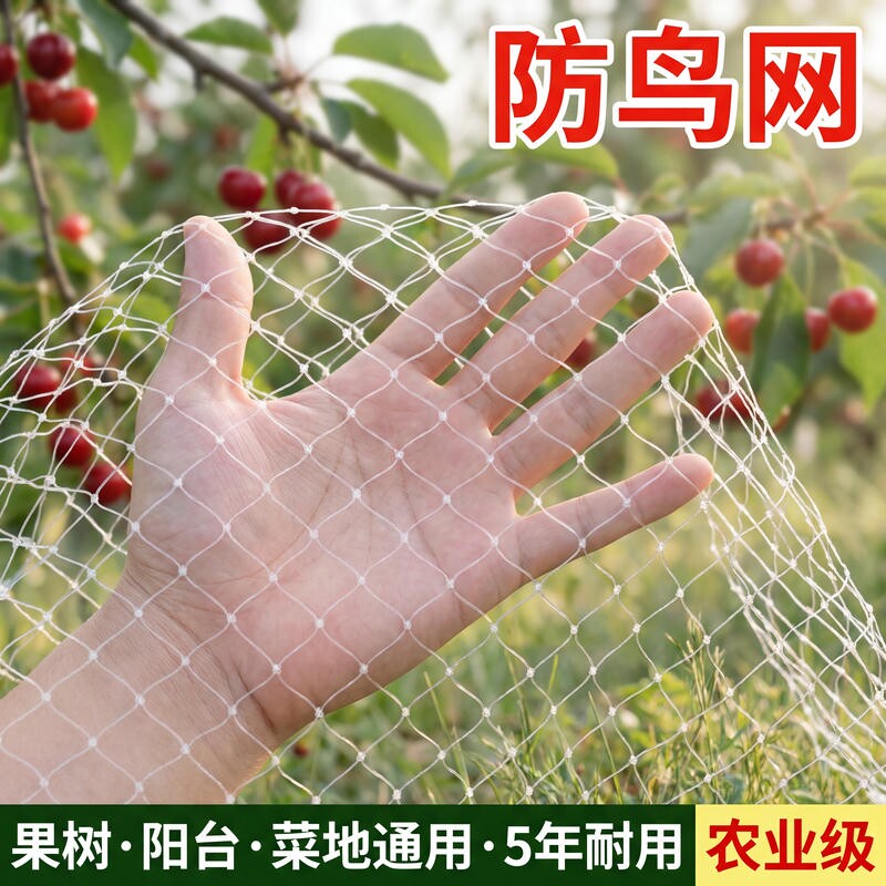 尼龙防鸟网果园樱桃树大棚防鸟果园拦鸟网果树防鸟专用抗老化耐用