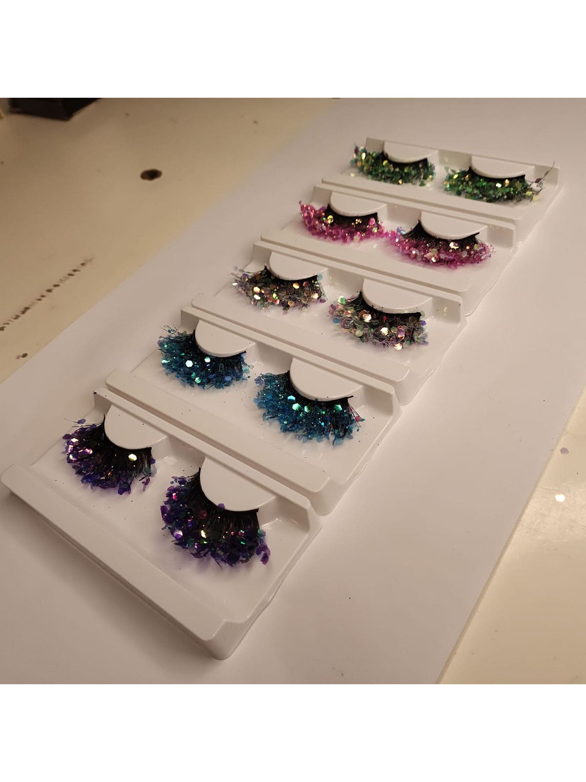 五色碎钻外贸假睫毛套装