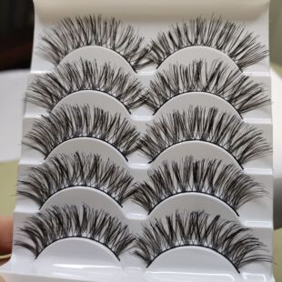 日系棉线梗爆款裸妆浓密交叉自嫁接假睫毛13mm免画眼线不扎眼K39