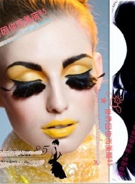 YM13纯黑色舞台夸张话剧舞台化妆舞会/派对夸张羽毛