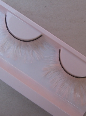 白色眼尾加长羽毛夸张假睫毛厂家直销尾货清仓高品质浓密YM22