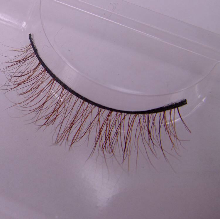 棕色马毛假睫毛纯手工自然交叉凌乱超逼真954三幅包邮M40