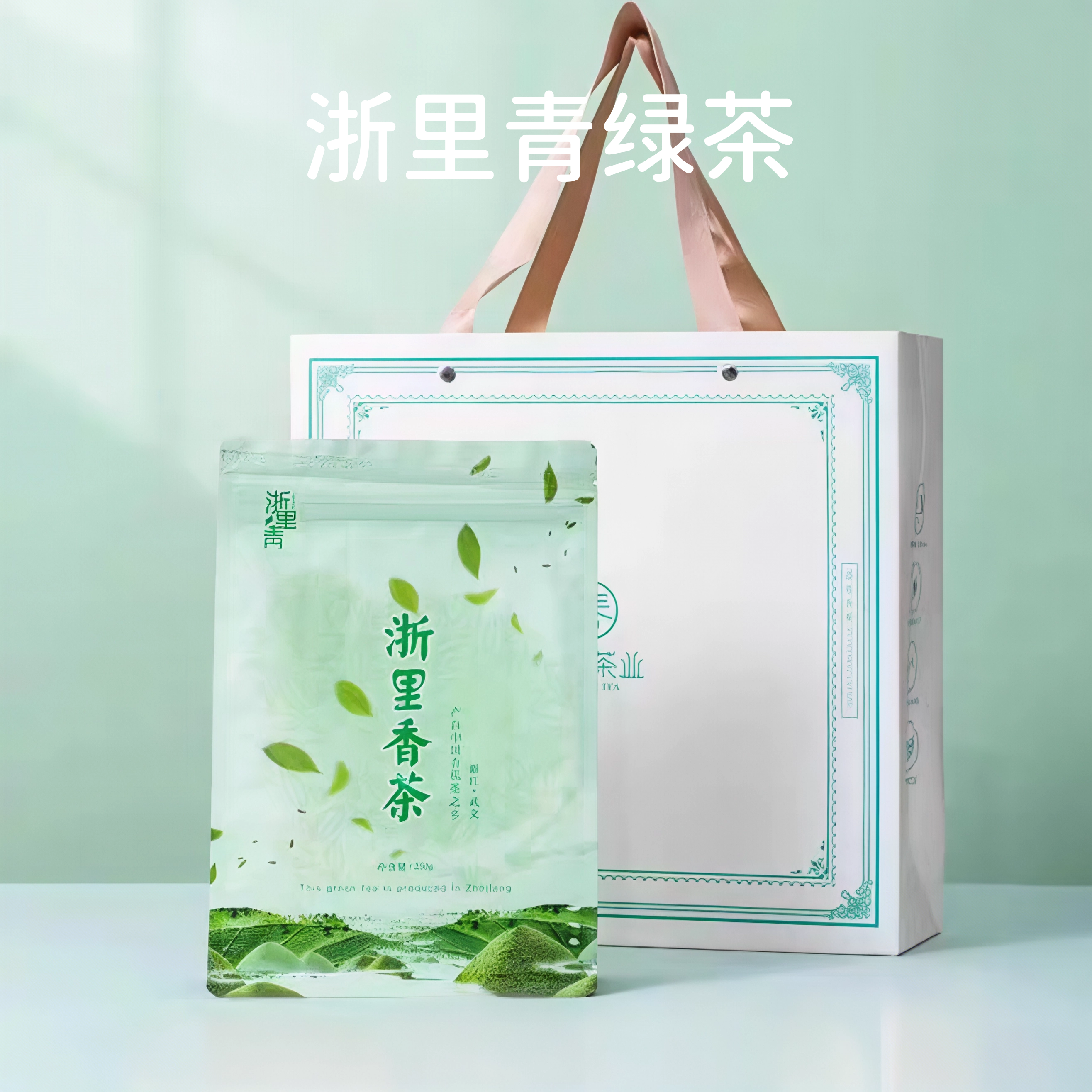 浙里青浙里香茶云雾绿茶浙江高山绿茶口粮茶自饮送礼袋装500g - 实物图