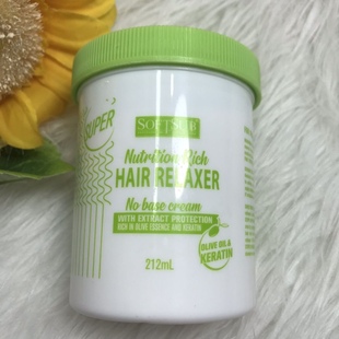 African hair relaxer rich in olive and keratin