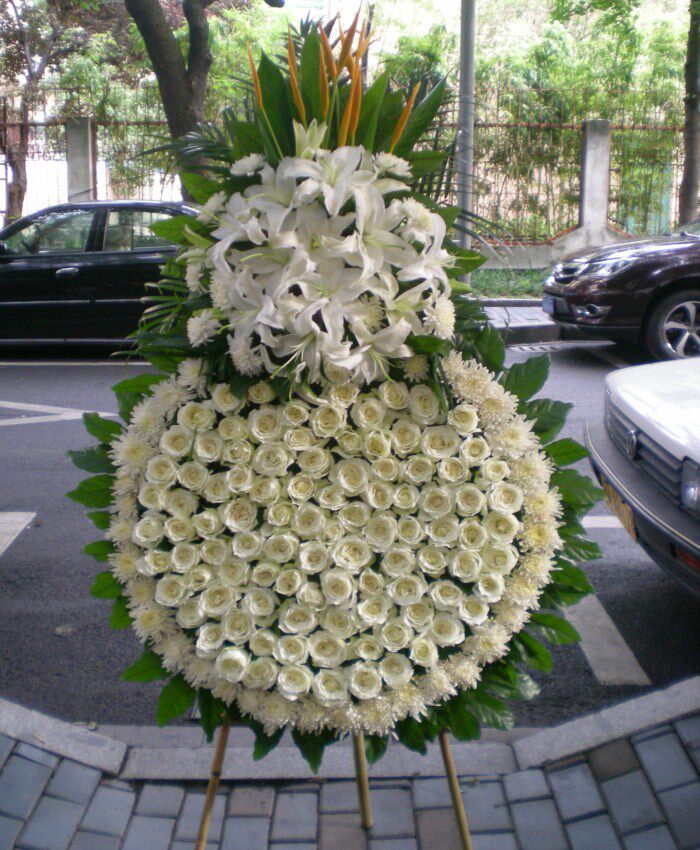 鲜花花圈祭奠殡仪花束