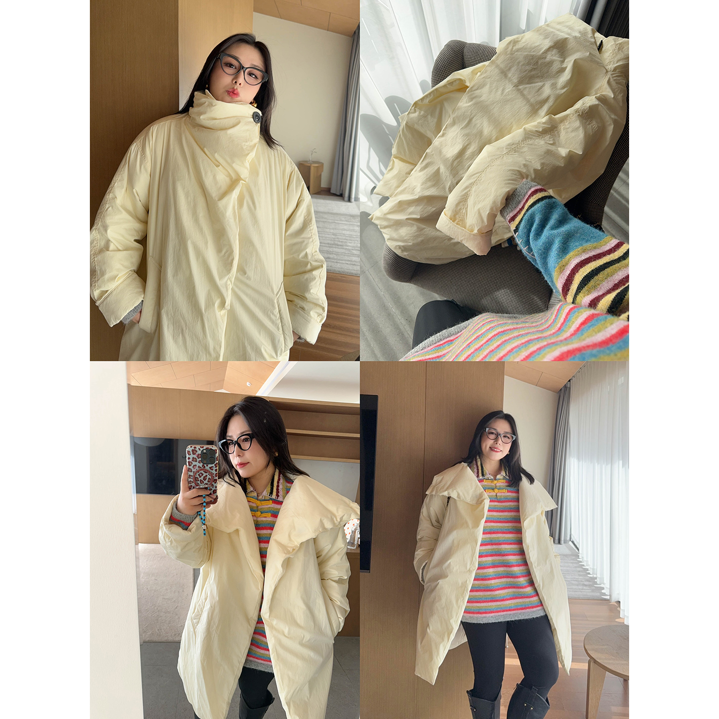 【12/8晚八点开售】富士雪顶帅气立领显瘦保暖加厚90白鸭绒羽绒服