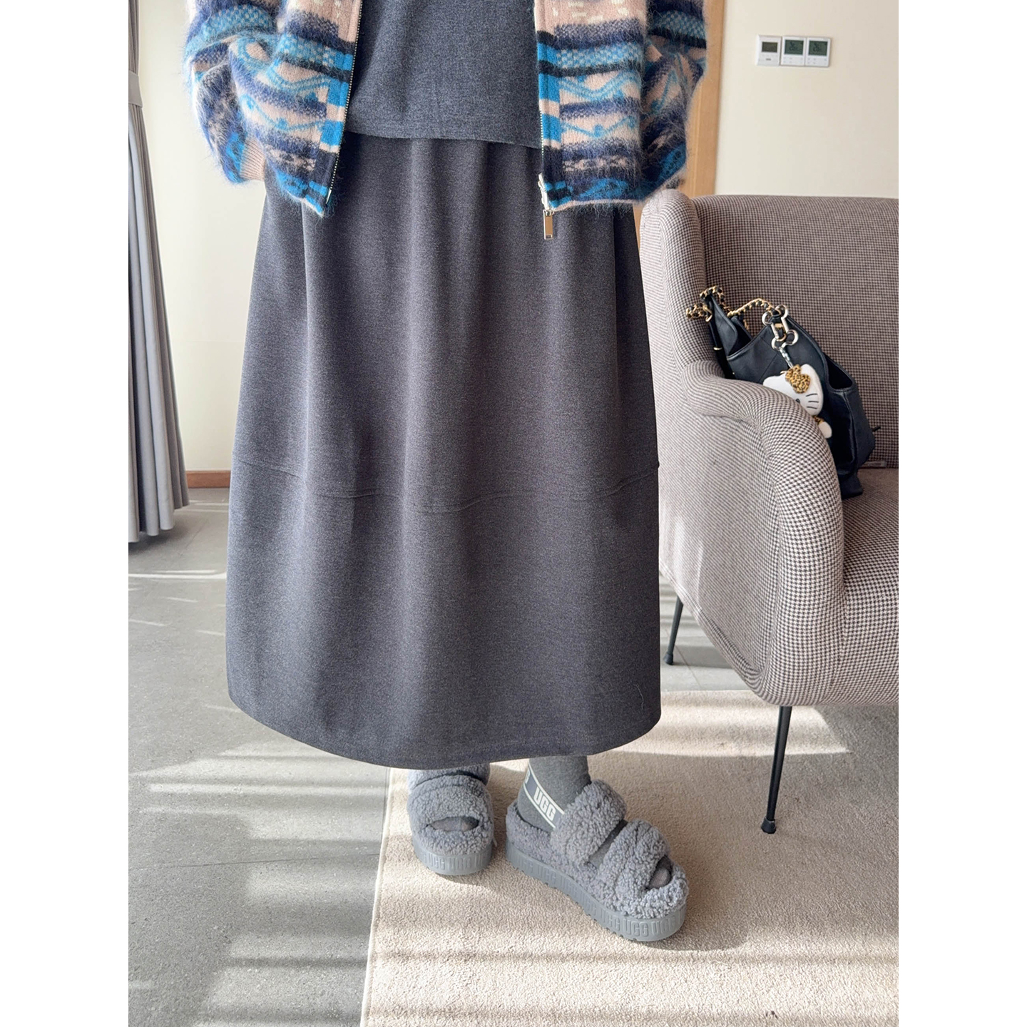 【12/8晚八点开售】泡芙花苞裙气质甜美温暖厚呢棉宽松显瘦半身裙