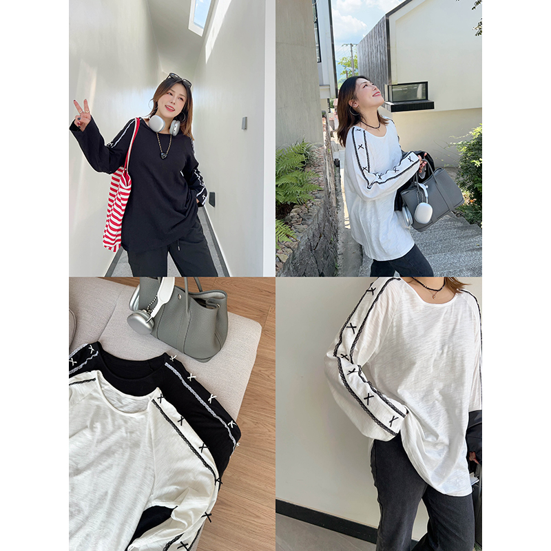 t恤减龄蝴蝶结宽松显瘦