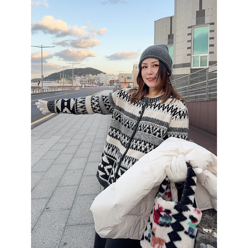 毛衣费尔岛麋鹿绵羊毛保暖显瘦