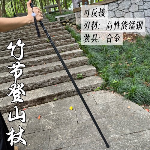 竹中剑竹中刀青竹剑可反接登山杖细柳剑带剑穗锰钢宝剑联系未开刃