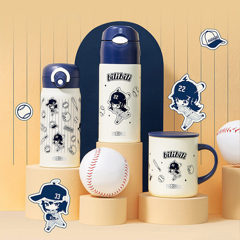 膳魔师儿童保温杯bilibili不锈钢便携随行水壶吸管杯桌面咖啡杯