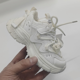 女童鞋2025春季新款双网透气儿童公主防滑运动鞋中童女孩休闲鞋子