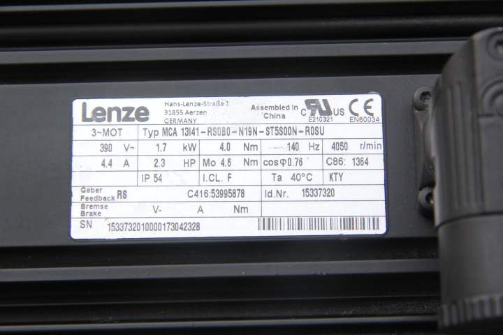 Lenze电机MCA13I41-RS0B0-N19N-ST5S00N-R0SU全新无包装MCA13141