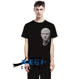 新款希腊雕塑雕像石膏头像闪电男神李健同款原创设计男士T恤情侣