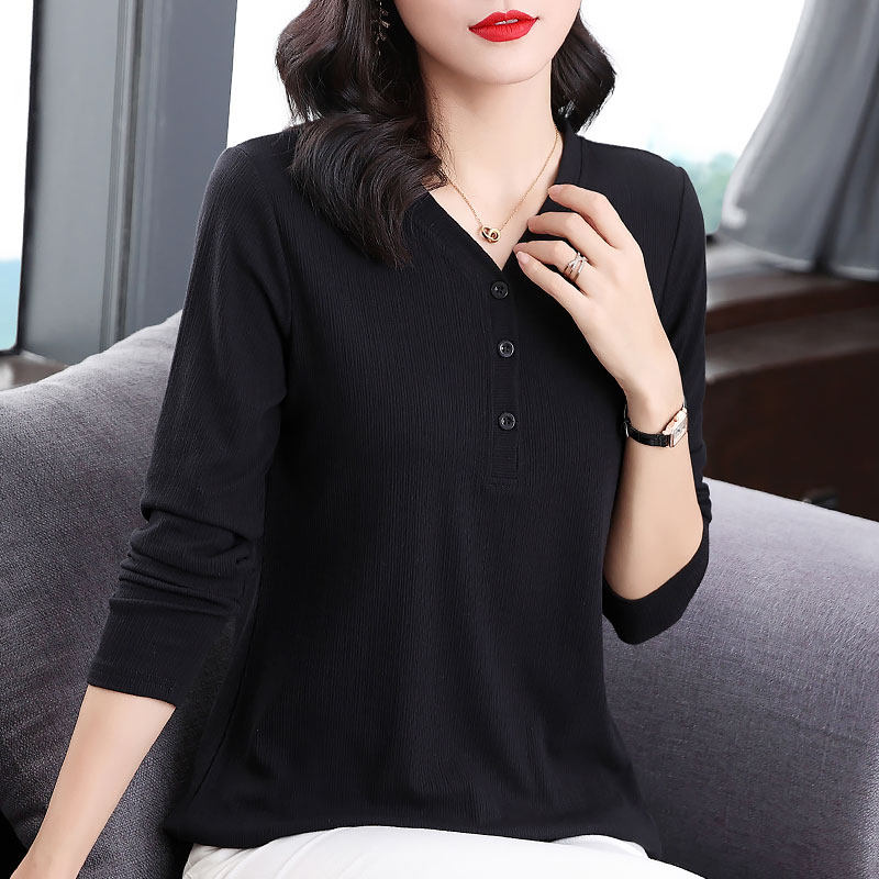 纯棉打底衫女装2025春秋新款胖mm洋气妈妈长袖t恤百搭女士上衣服,女装/女士精品,T恤,淘宝优惠券,粉丝福利购,淘宝优惠卷