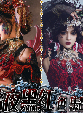 现货！黑红色【Lady忒提丝】LadyMiao喵小姐Lolita华丽JSKfs CLAo