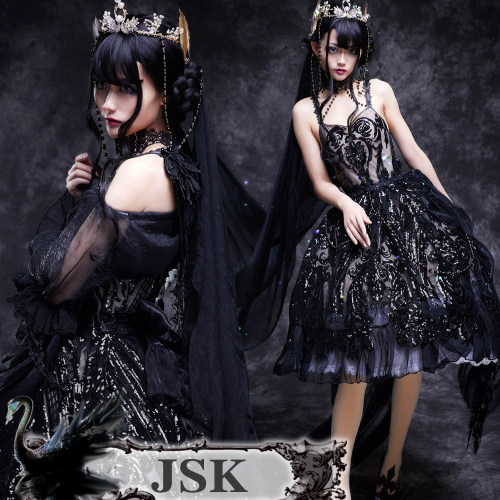 现货！JSK【黑天鹅与白天鹅】LadyMiao喵小姐Lolita华丽CLA连衣裙