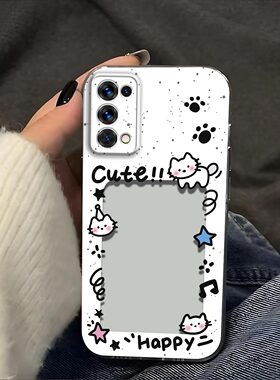 猫抓相框放照片适用于OPPO Reno5K手机壳reno5镜头全包PEGM10防摔5Pro+硅胶软壳PEGM00高级感保护套超薄新款+