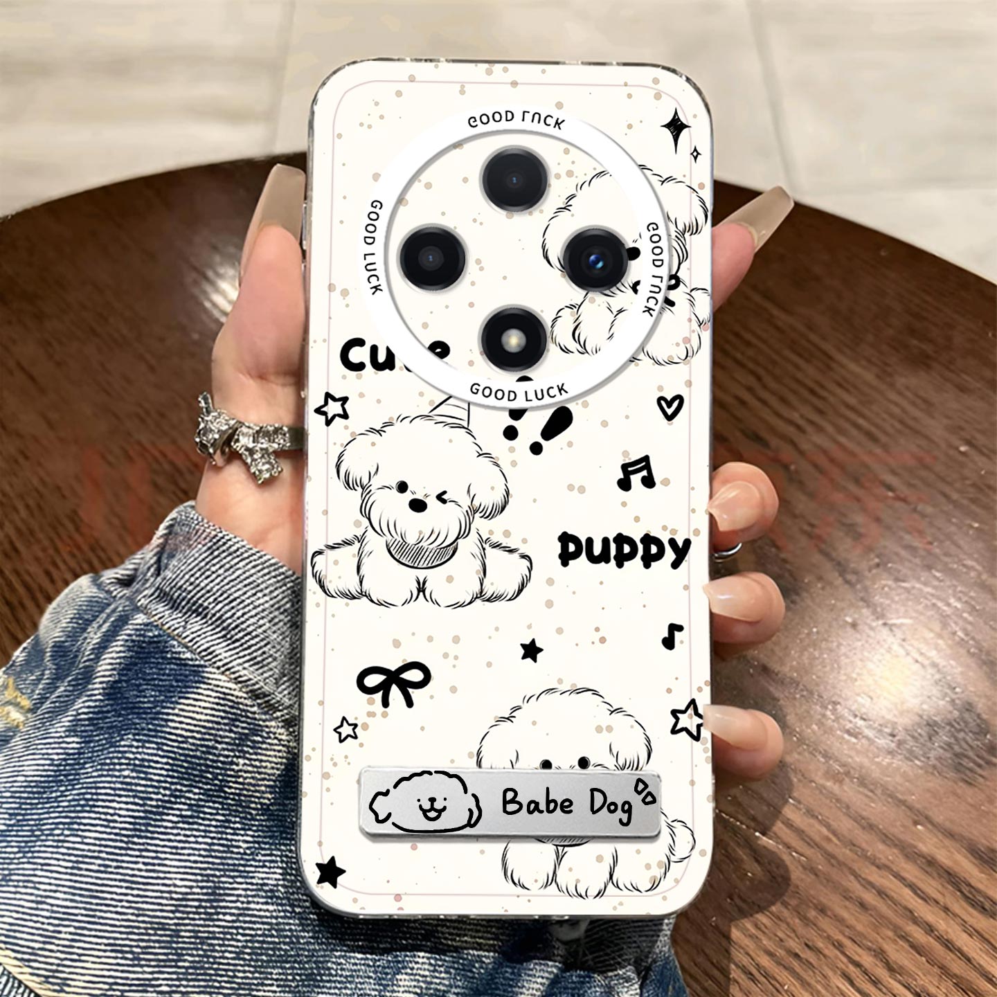 适用于OPPOA3 5G手机壳A3iPlus全包防摔PKA110带支架斑点卡通可爱小狗保护套创意高级感手机套软壳个性新款潮