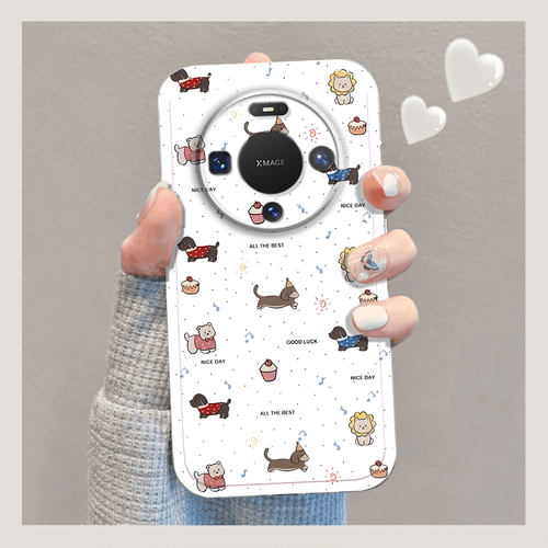 适用华为Mate90手机壳Mate90Pro镜头全包HLS-AL00磨砂可爱狗狗高颜值防摔软壳CMS-AL20高级感保护套卡通新款