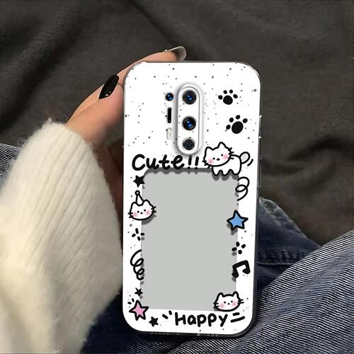 猫抓相框放照片适用于一加8Pro手机壳OnePlus镜头全包IN2020防摔硅胶软壳高级感1+8 Pro保护套小卡新款手机套