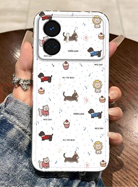 适用真我GT Neo5手机壳Realme GTNeo5se镜头全包RMX3708简约防摔可爱小狗狗硅胶软壳高级感保护套RMX3700新款