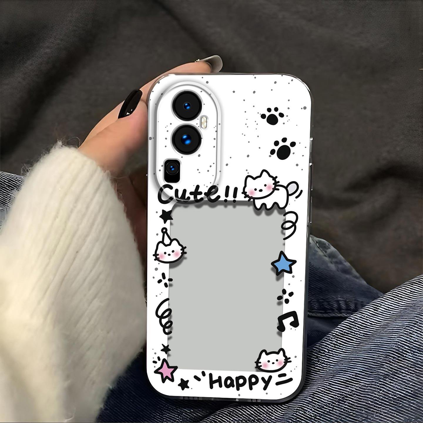 猫抓相框放照片适用OPPO Reno10手机壳Reno10Pro镜头全包Pro+防摔硅胶软壳PHW110高级感保护套超薄PHU110新款